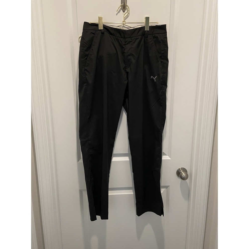 Puma Cell Golf Pants Mens Size 34X32 Black Tech Style Stretch Pants